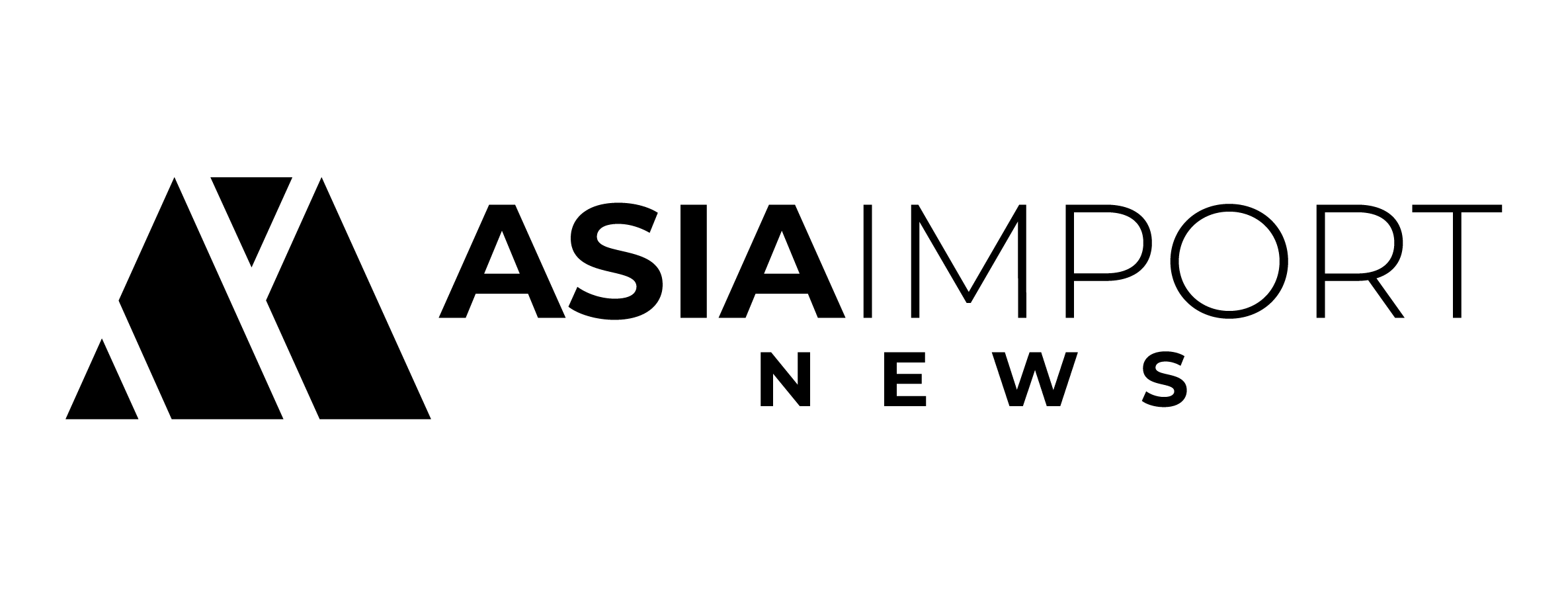 Asia Import News - Horizontal Logo Black